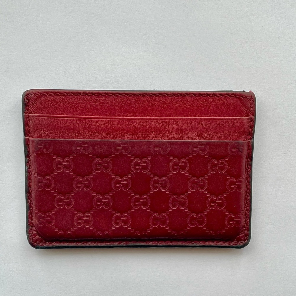 Authentic GUCCI Microguccissima card holder